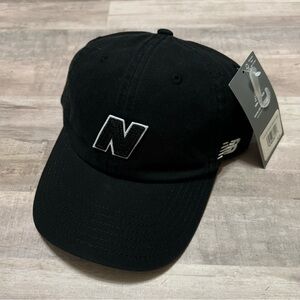 NWT New Balance Unisex Embroidered N Logo Baseball Hat Size One Size (Black)